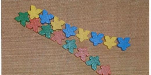 Farbige Männchen, die miteinander verbunden sind