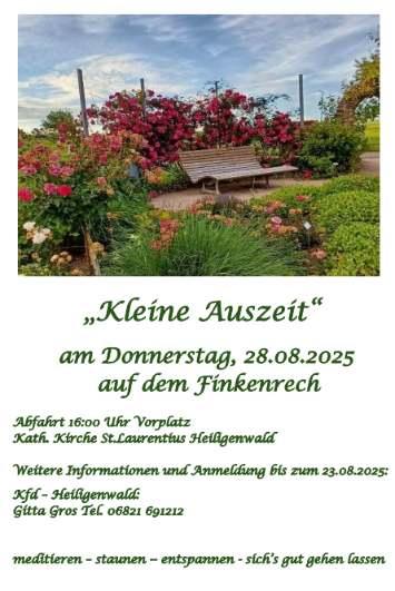 Kleine Auszeit auf dem Finkenrech