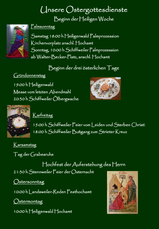 Ostergottesdienste 2026