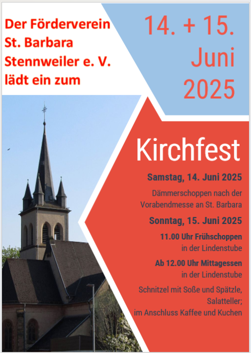 Plakat Kirchfest Stennweiler