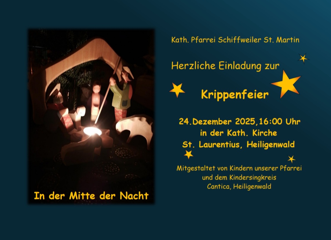 Kinderkrippenfeier 2025 Kath. Pfarrei Schiffweiler St. Martin